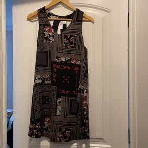 Black white Grey red dress